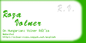 roza volner business card